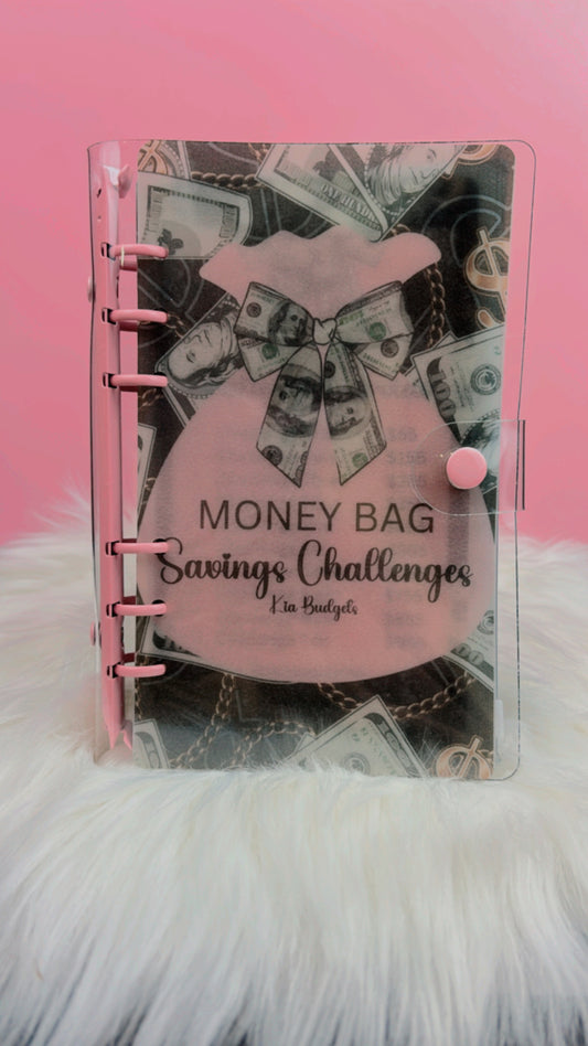 Pink Money Bag Savings Challenge Save $5050