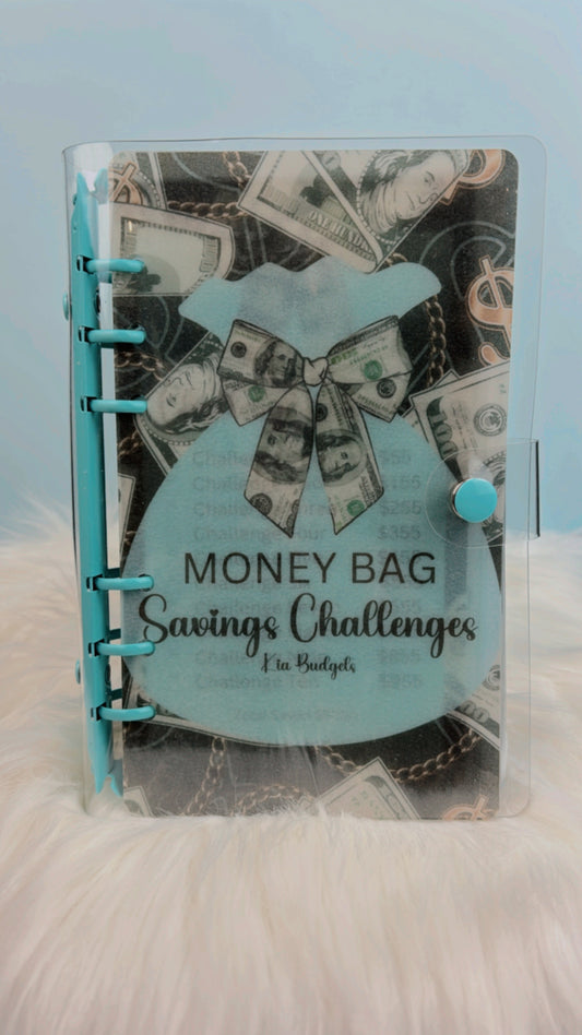 Blue Money Bag Savings Challenge Save $5050